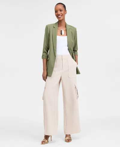 Inc International Concepts Women's Straight-leg Cargo Pants, Exclusively At Macy's In Natural Sa