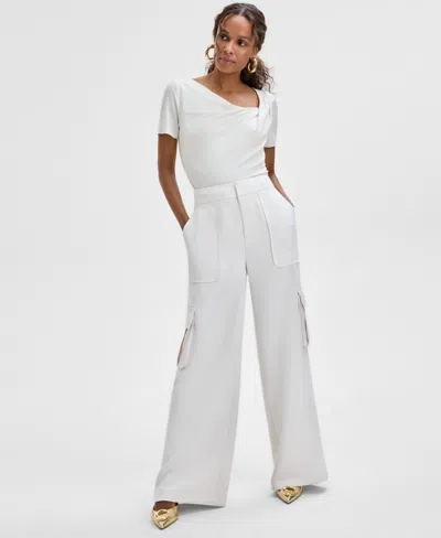 Inc International Concepts Women's Straight-leg Cargo Pants, Exclusively At Macy's In Vintage Cream