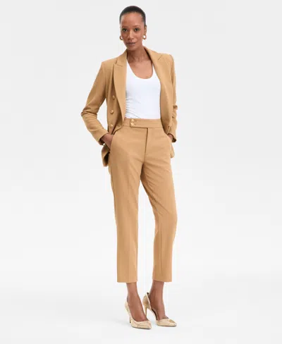 Inc International Concepts Women's Straight-leg Cropped Pants, Exclusively At Macy's In Warm Toffe