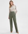 Inc International Concepts Women's Straight-leg Pull-on Pants, Exclusively At Macy's In Green