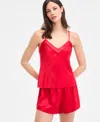 Inc International Concepts Women's Stretch Satin Pajama Set, Exclusively At Macy's