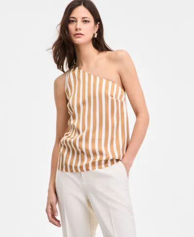 Inc International Concepts Women's Striped One-shoulder Top, Exclusively At Macy's