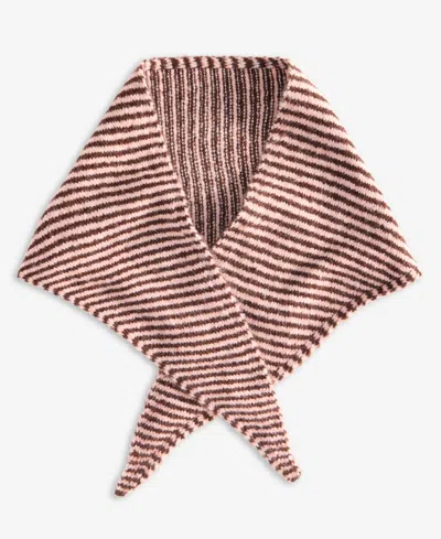 Inc International Concepts Women's Striped Triangle Scarf, Macy's Exclusive In Blush Brown