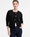 Inc International Concepts Women's Structured Cardigan Jacket, Macy's Exclusive In Black