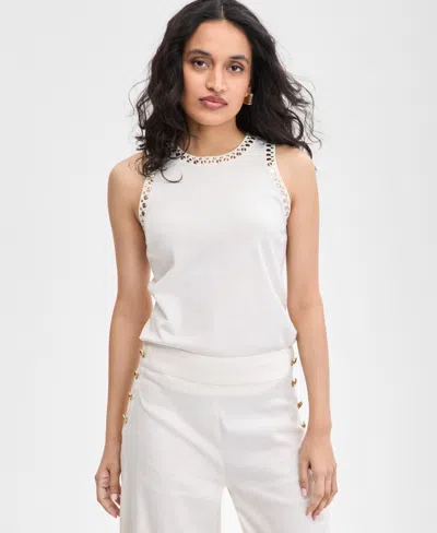 Inc International Concepts Women's Studded Tank Sweater, Exclusively At Macy's In Vintage Cr