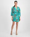 Inc International Concepts Women's Surplice-neck Long-sleeve Mini Wrap Dress, Macy's Exclusive