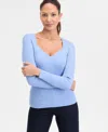 Inc International Concepts Women's Sweetheart-neck Sweater, Exclusively At Macy's In Blue Saber