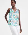 Inc International Concepts Women's Tie-neck Tank Top, Exclusively At Macy's In Gala Garde
