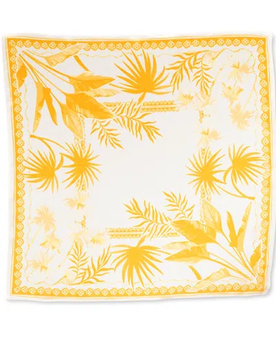 Inc International Concepts Women's Tropical-print Bandana Square, Created For Macy's In Yellow