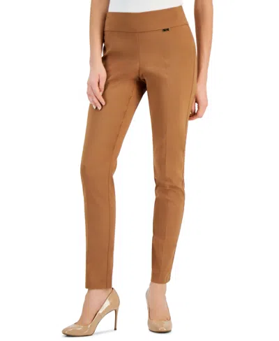 Inc International Concepts Women's Tummy-control Mid-rise Skinny Pants, Regular, Long & Short Lengths, Created For Macy's In Brown Saira