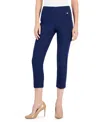 Inc International Concepts Womens Tummy Control Pull On Capri Pants 0p 28w Created For Macys In Blue