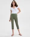 Inc International Concepts Women's Tummy-control Pull-on Capri Pants, Created For Macy's In Olivine