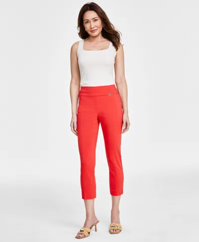 Inc International Concepts Women's Tummy-control Pull-on Capri Pants, Regular & Petite, Created For Macy's In Tropical Punch