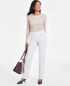 Inc International Concepts Women's Tummy-control Pull-on Straight-leg Pants, Created For Macy's