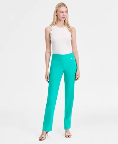 Inc International Concepts Women's Tummy-control Pull-on Straight-leg Pants, Created For Macy's
