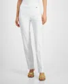 Inc International Concepts Mid-rise Petite Tummy-control Skinny Pants, Petite & Petite Short, Created For Macy's In Bright White