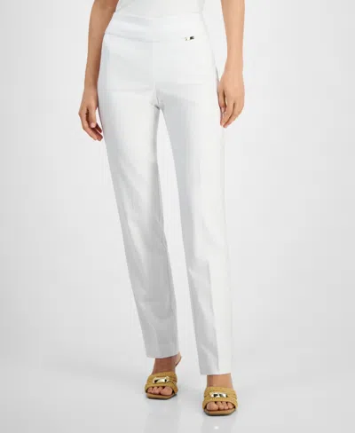 INC INTERNATIONAL CONCEPTS WOMEN'S TUMMY-CONTROL PULL-ON STRAIGHT-LEG PANTS, CREATED FOR MACY'S