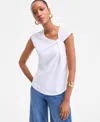 Inc International Concepts Women's Twist-front Cotton Tank Top, Exclusively At Macy's