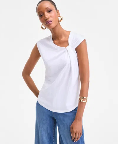 Inc International Concepts Women's Twist-front Cotton Tank Top, Exclusively At Macy's