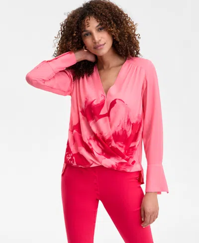Inc International Concepts Women's V-neck Long-sleeve Top, Exclusively At Macy's