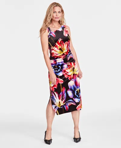 Inc International Concepts Women's Velvet Floral-print Midi Dress, Created  For Macy's In Alana Gard | ModeSens