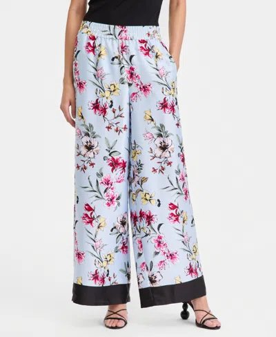 Inc International Concepts Women's Wide Leg Printed Pull-on Pants In Multi