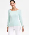 Inc International Concepts Women's Wide-neck Sweater, Macy's Exclusive In Blue