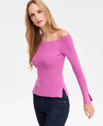 Inc International Concepts Women's Wide-neck Sweater, Macy's Exclusive In Pink
