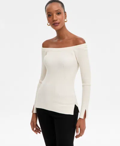 Inc International Concepts Women's Wide-neck Sweater, Macy's Exclusive In White