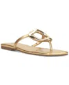 Inc International Concepts Women's Yadira Flat Sandals, Exclusively At Macy's In Gold Smooth