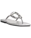 Inc International Concepts Women's Yadira Flat Sandals, Created For Macy's In Silver Metallic