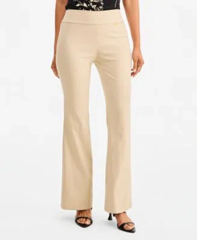 Inc International Concepts Womens Flared Leg Pull On Pants 0p 18 Exclusively At Macys In Neutral