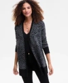 Inc International Concepts Womens Jacquard Animal Print Long Cardigan Xs 3x Macys Exclusive In Multi