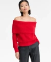 Inc International Concepts Womens Lofty Off The Shoulder Sweater P Xs Xxl Macys Exclusive In Red