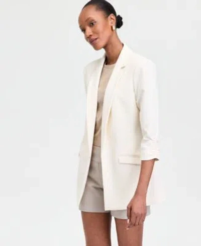 Inc International Concepts Womens Menswear Blazer P Xs 4x Created For Macys In Black