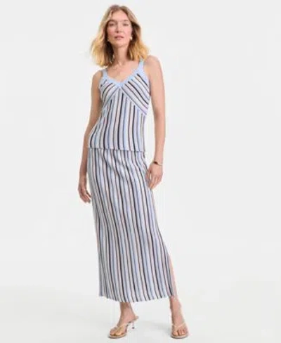 Inc International Concepts Womens Multi Stripe Sweater Tank Skirt Macys Exclusive