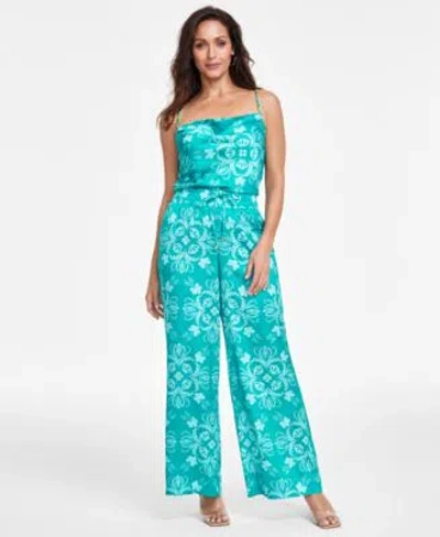 Inc International Concepts Womens Printed Chain Trim Top Wide Leg Pants Created For Macys In Nadia Blooms