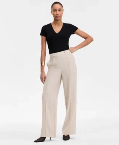 Inc International Concepts Womens Straight Leg Pull On Pants P Xs Xxl Exclusively At Macys In Neutral