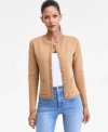 Inc International Concepts Womens Structured Cardigan Jacket P Xs Xxl Macys Exclusive In Brown
