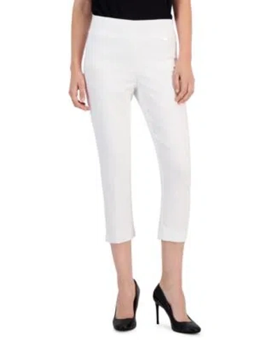 Inc International Concepts Womens Tummy Control Pull On Capri Pants 0p 28w Created For Macys In White