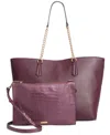 Inc International Concepts Zoiey 2-in-1 Extra-large Tote, Created For Macy's In Magenta,mg Croc