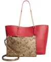 Inc International Concepts Zoiey 2-in-1 Extra-large Tote, Created For Macy's In Red Pep,pix Mtl