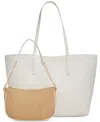 INC INTERNATIONAL CONCEPTS ZOIEY 2-IN-1 EXTRA-LARGE TOTE WITH STRAW SHOULDER BAG, CREATED FOR MACYS'