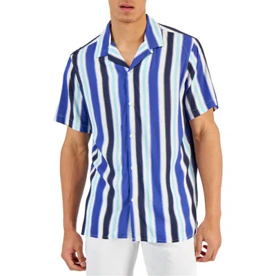 Inc Island Breezei Mens Collared Striped Button-down Shirt In Multi