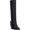 Inc Jameap Womens Solid Leather Knee-high Boots In Black