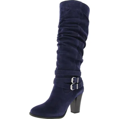 Inc Jordana Womens Slouchy Manmade Knee-high Boots In Blue