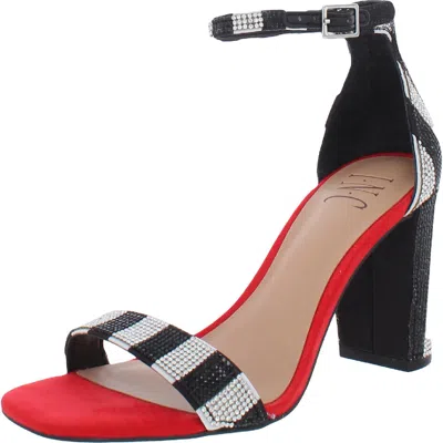 Inc Lexini 12 Womens Rhinestone Ankle Strap Heels In Multi