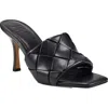 Inc Liah Womens Faux Leather Open Toe Slide In Black