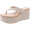 Inc Lolif Womens Rhinestone Open Toe Platform Sandals In Multi