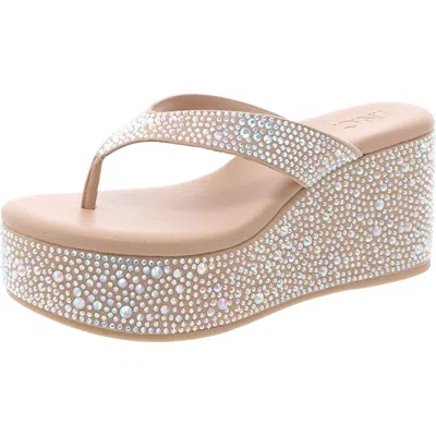 Inc Lolif Womens Rhinestone Open Toe Platform Sandals In Multi